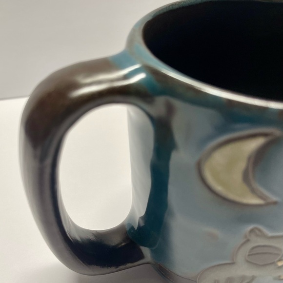 Mara Handmade Whimsical Owls Mug - Teal and Brown - Picture 6 of 8